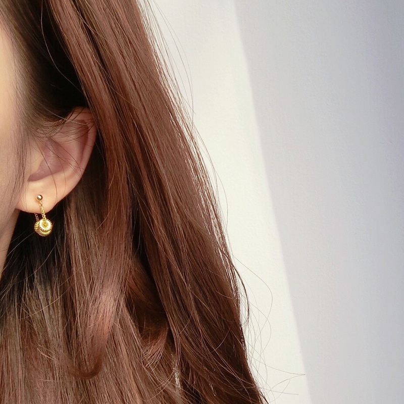 Goldkingdom Aksesoris Perhiasan Fashion Ready Stock Retro Cahaya Mewah Gaya Anting Gantung Feminim Fashion Geometris Cincin Anting