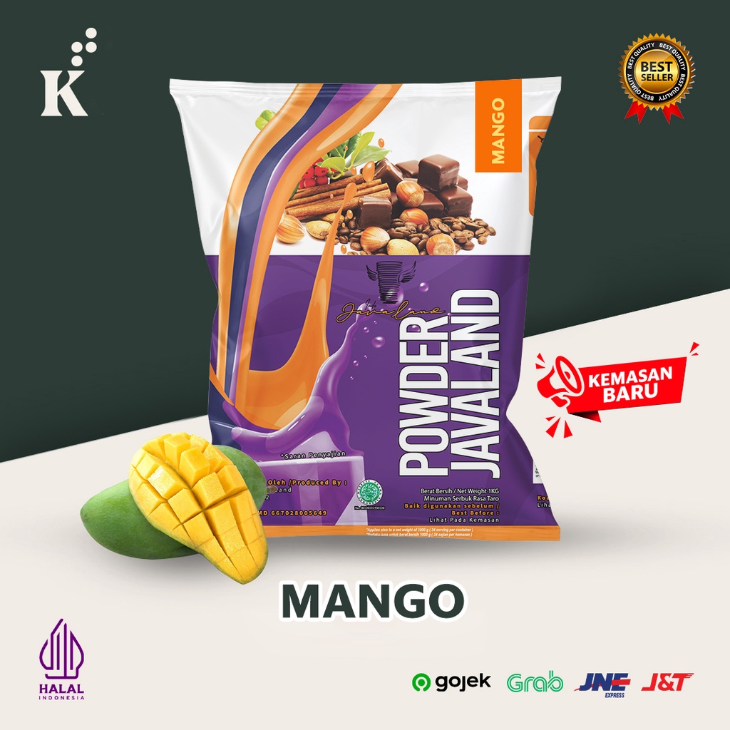 

[Ready Stock]- Bubuk Minuman Bubble Powder Drink Mangga / Mango ORIGINAL Javaland 1kg