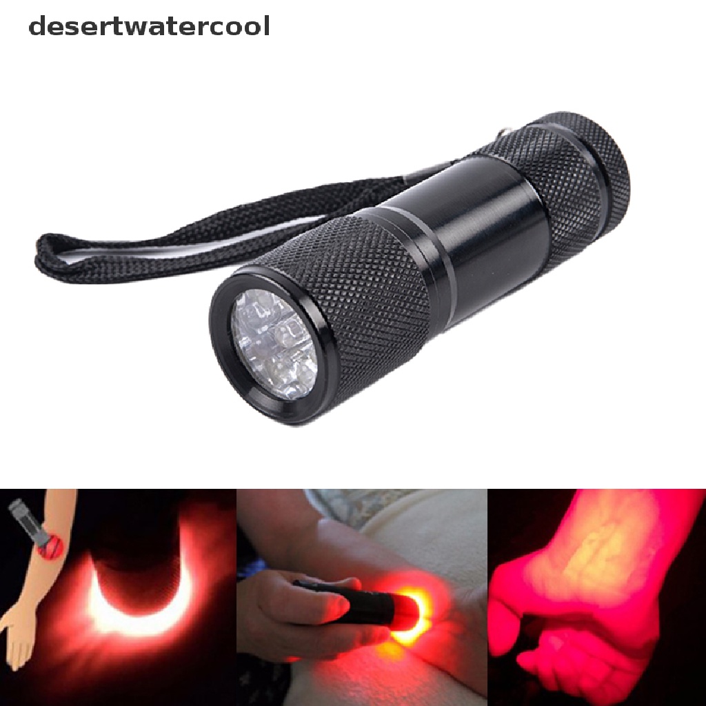 Deid Senter LED Merah Infrared Vein Imaging 625nm Cahaya Merah 9led Torch Vein Finder Martijn