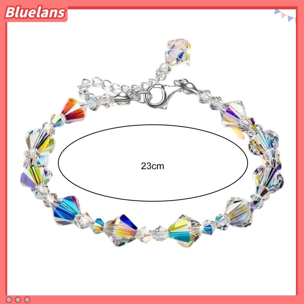 {In Stock} Adjustable Extension Chain Mom Bracelet Buckle Closure Cubic Clear Gelang Kristal Imitasi Menawan Hadiah