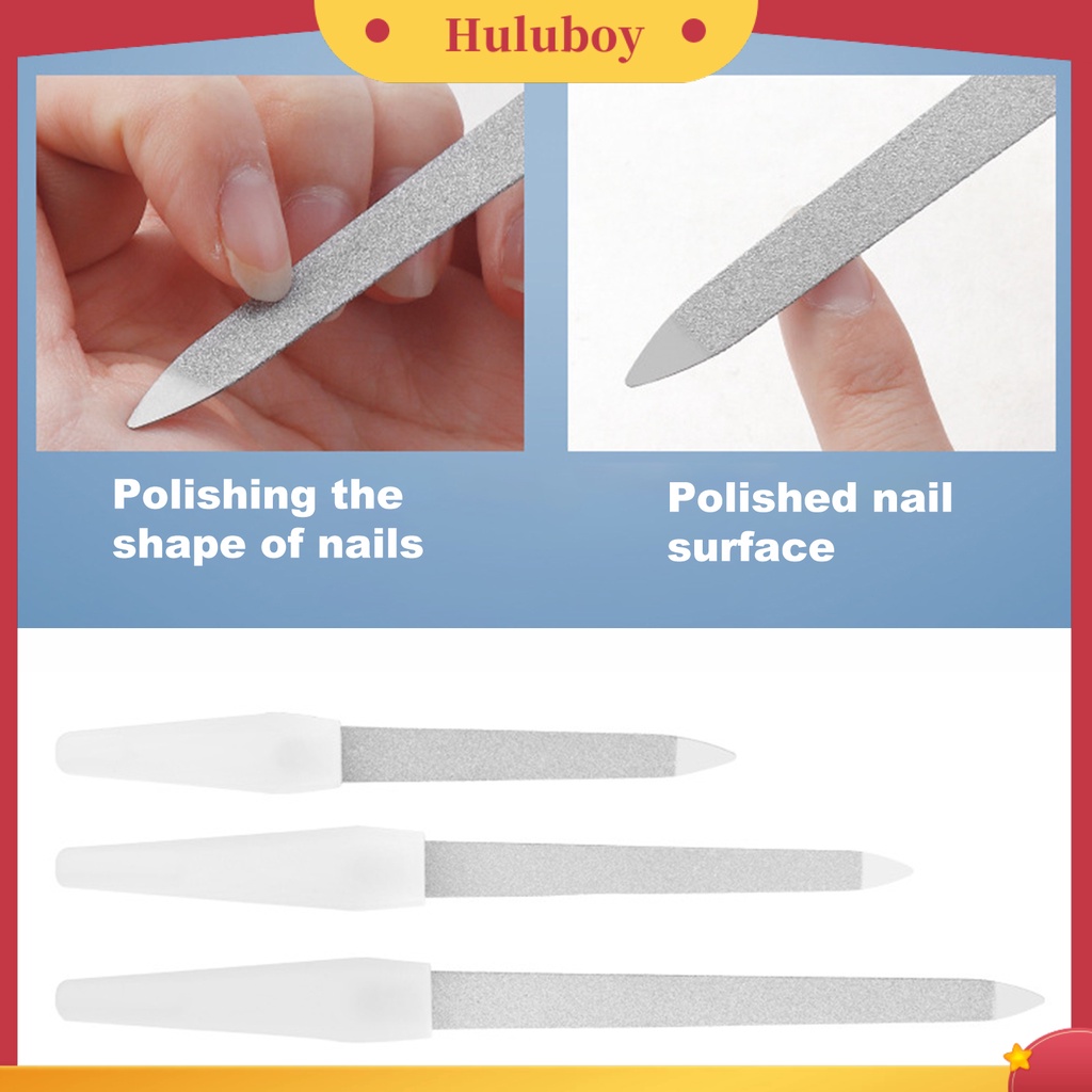 {in Stock} Salon Buffer Double Head Non-Slip Handle Nail Polishing Multifungsi 2in1 Manicure Tool Dual Use Stainless Steel Nail File Kulit Mati Push Polisher Perlengkapan Kuku