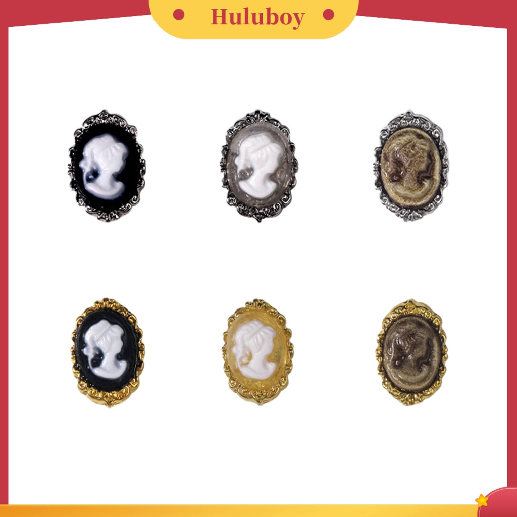 {In Stock} 10Pcs Pesona Kuku Tiga Dimensi Gloss Gaya Baroque DIY Alloy Vintage Kecantikan Kepala Nail Art Ornamen Manicurist Supply