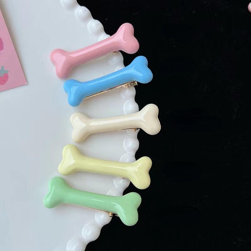 Klip Rambut Tulang Krem Manis Dan Imut Hati Gadis Kreatif Hiasan Kepala Minimalis Serbaguna