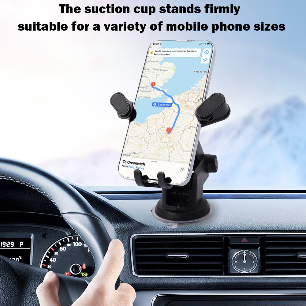 Z-10 Series Suction Cup Retractable Car Phone Bracket Dengan Kait Stroage/Panel Instrumen Air Outlet Navigator Holder/2In1 Double Hook Car Phone Holder/Suku Cadang Mobil