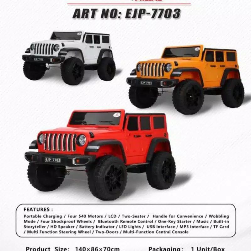 MOBIL AKI JEEP EXOTIC EJP 7703  CLASIC RUBICON~MAINAN MOBIL AKI ANAK~MOBIL AKI