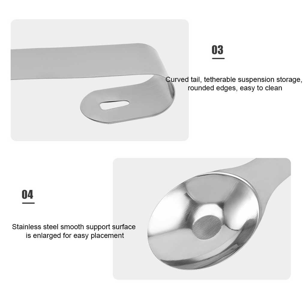 Sendok Stainless Steel Gagang Pendek Gula Garam Bumbu Sendok Bumbu Teh Sendok Garpu Peralatan Dapur Holder Hook Tail Tools