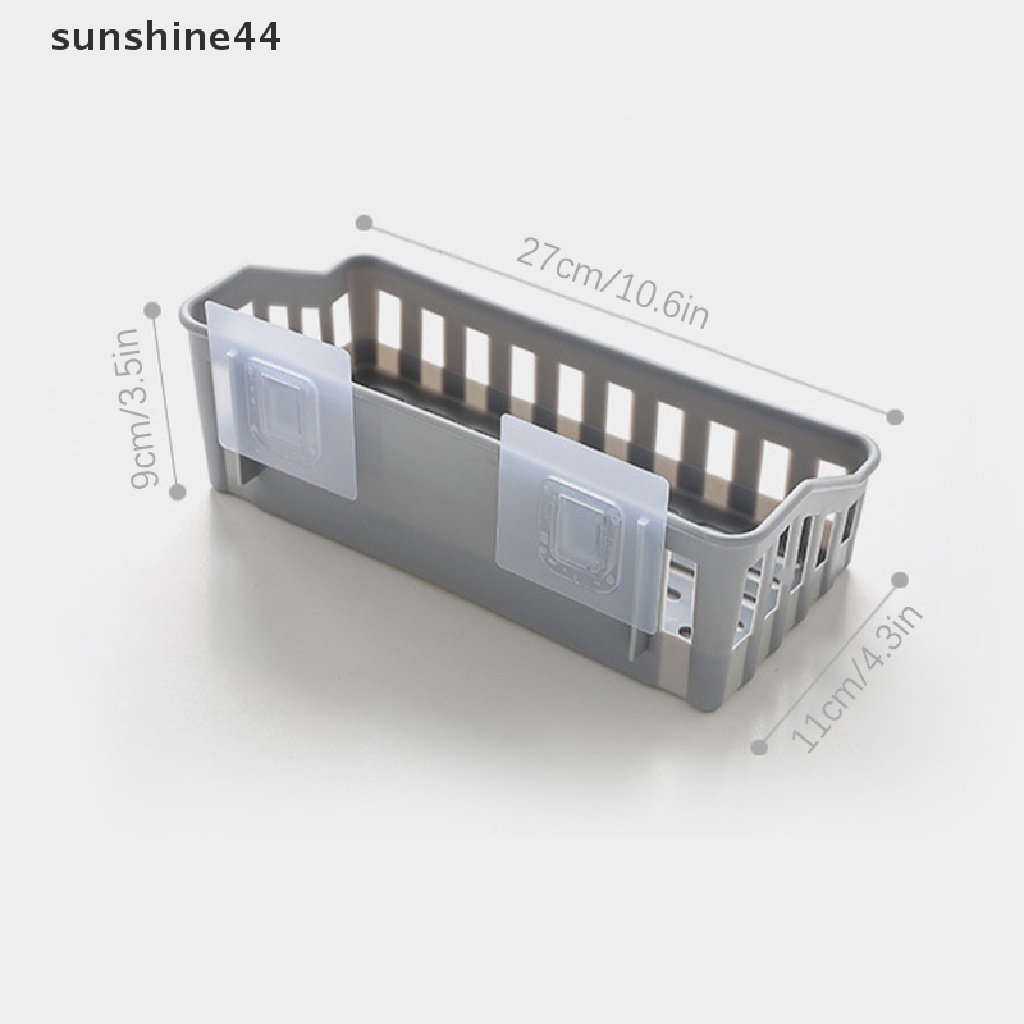 Sunshine Rak Kamar Mandi Organizer Toilet Perekat Shampoo Gel Storage Basket Shower Rack ID