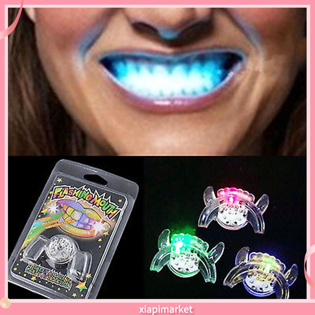 [fresh] Corong Kedip Kedip Mulut Menyala Karet LED Mouth Piece Guard Mouthpiece RAVE Party Untuk Hadiah