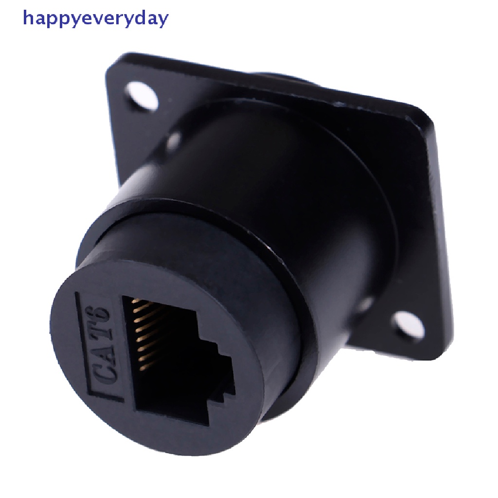 [happy] Rj45 D-type module socket female Konektor Sinyal cat6 panel mount network [ID]