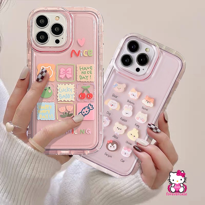 Airbag Soft Case Realme C33 C11 2020 C25Y C15 C1 C2 C25s C11 2021 C25 C21Y C20 C55 C30 C30S 7i C17 C35 6i 5i 5s C12 C3 C20A Kawaii Kartun Hewan Lucu Beruang Kecil Sarung Kodok