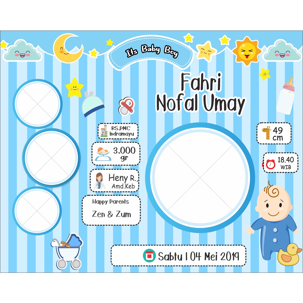 30 Desain Biodata Baby v5 CorelDraw v17