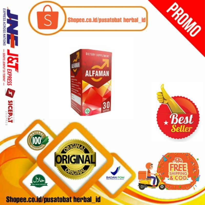 100% ORIGINAL ALFAMAN Original Alfaman Obat Herbal Untuk Stamina Pria 100% Asli