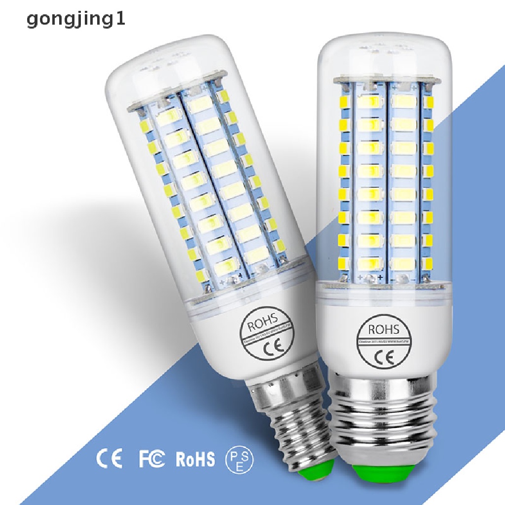 Ggg E27/E14 Lampu Jagung LED 220V Smart IC Lamps Cold White Corn Bulb ID