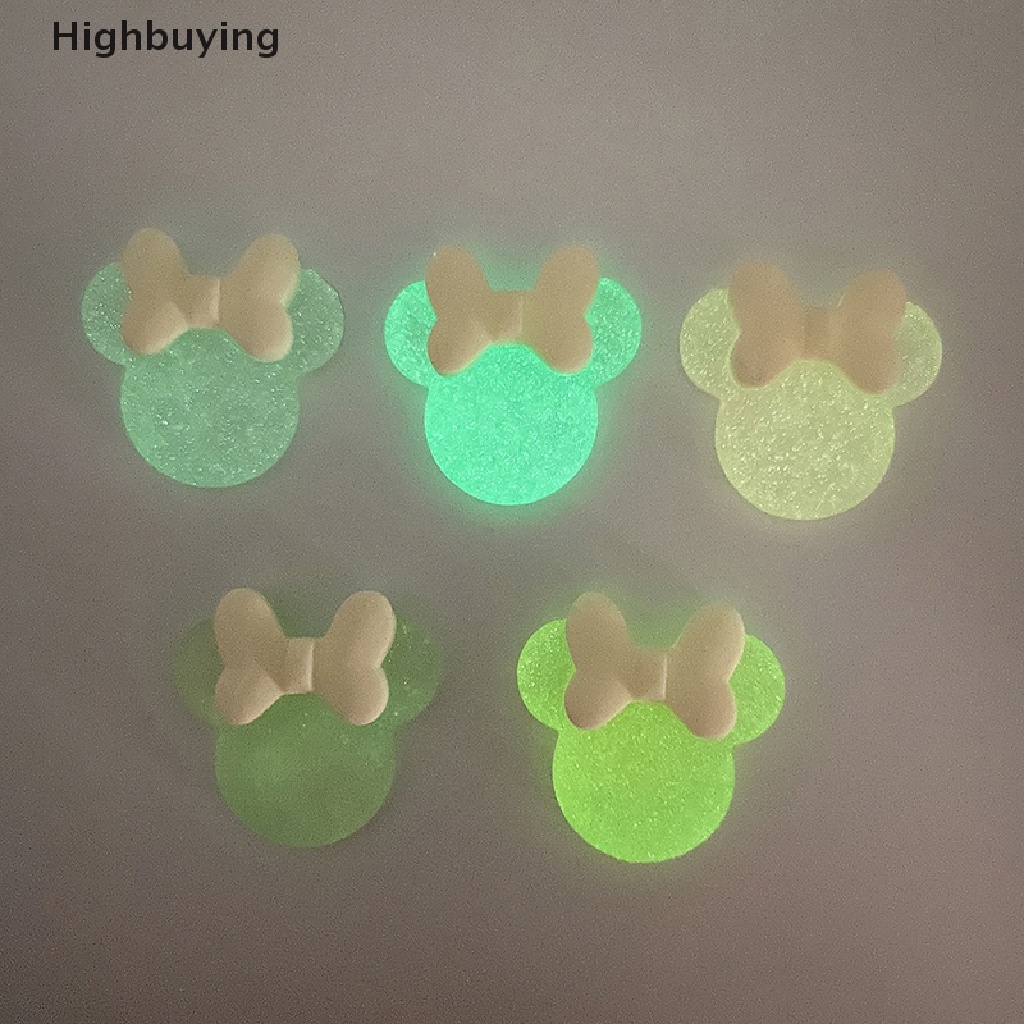 Hbid 5Pcs Luminous Mini Resin Dashboard Mobil Mainan Boneka Angka Dekorasi Taman Rumah Kartun Diy Lem Cream Phone Case Patch Glory