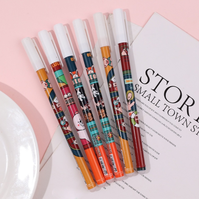 0.5mm Tinta Hitam Kreatif Dihapus Pena Netral/Kartun Lucu Pena Tanda Tangan/Ujian Siswa Kantor Anak Alat Tulis