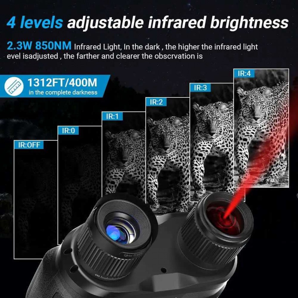 Teropong Binocular Digital Night Vision Foto Video Recorder 1080P LCD