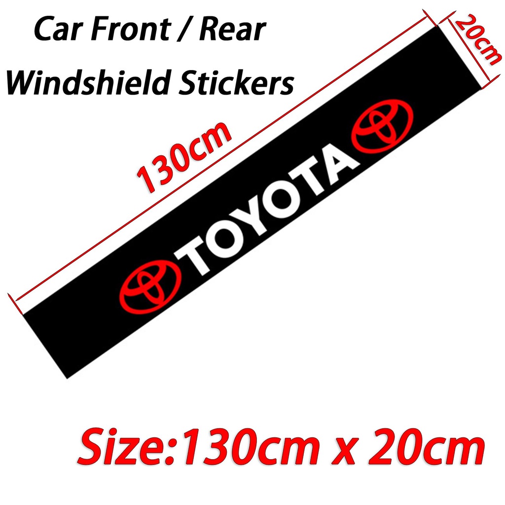 Sticker Kaca Depan Mobil Toyota GR Hitam Stiker Hias GR Sport GR Gazoo Aksesoris Racing