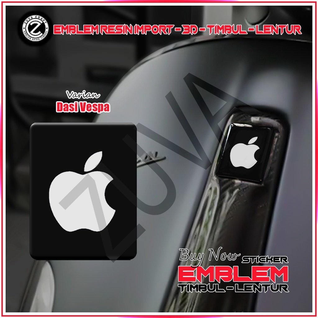 STIKER EMBLEM VESPA LOGO Apple EMBLEM TIMBUL STIKER VESPA DASI VESPA VESPA RESIN LENTUR Vespa LX/S/S