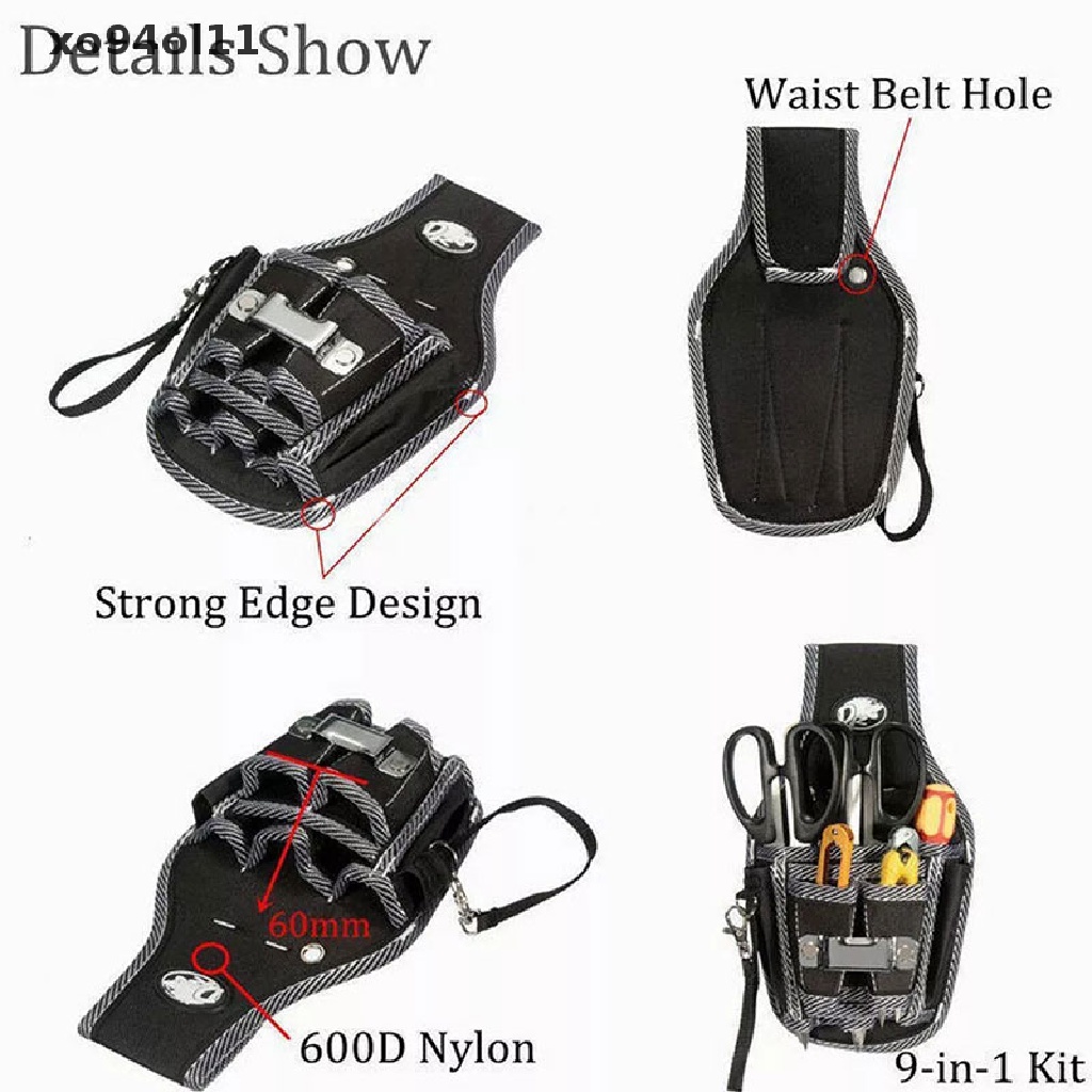 Xo Electrician Waist Pocket Tool Belt Kantong Tas Obeng Kit Holder Case Cal  Ol