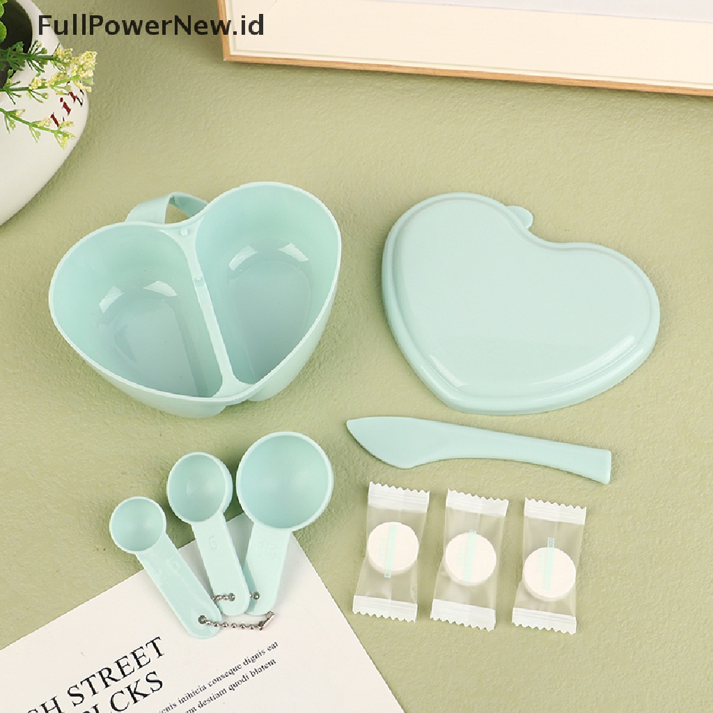 Power DIY Mask Tool Kit Face Mask Mixing Set Perawatan Wajah Sendok Mangkok Brush Stick ID