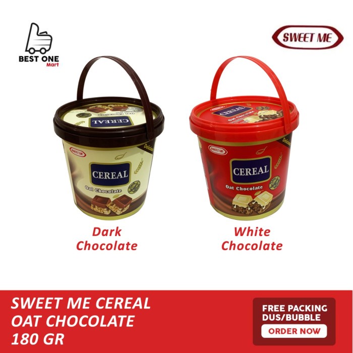 

Sereal Coklat / Snack Oat Chocolate Sweet Me 180g - DARK CHOCOLATE