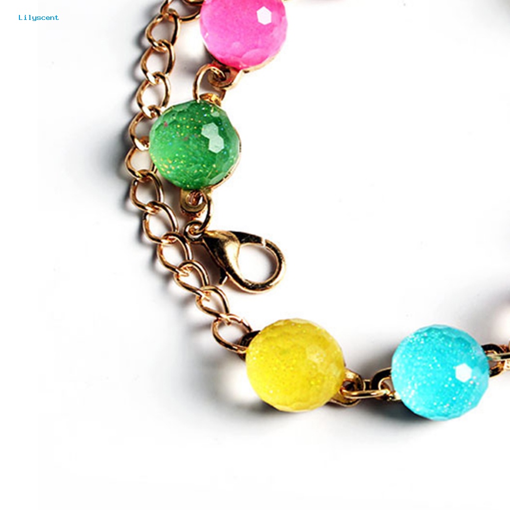 Lilyscent Fashion Cuff Bracelet Untuk Pernikahan Manik-Manik Warna-Warni Cuff Bangle Bracelet Candy Color