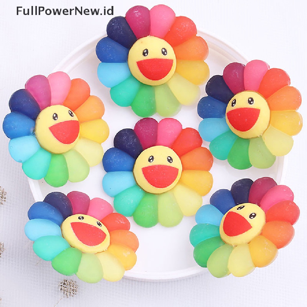 Power Acrylic Sun Flower Dekorasi DIY Kerajinan Anak Jepit Rambut Aksesoris ID