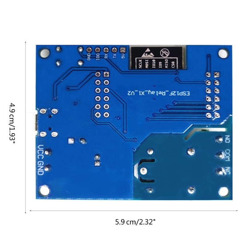 Modul Relay Rangkaian Tunggal btsg ESP8266WIFI Wifi Module Tombol Re-set 59x43mm