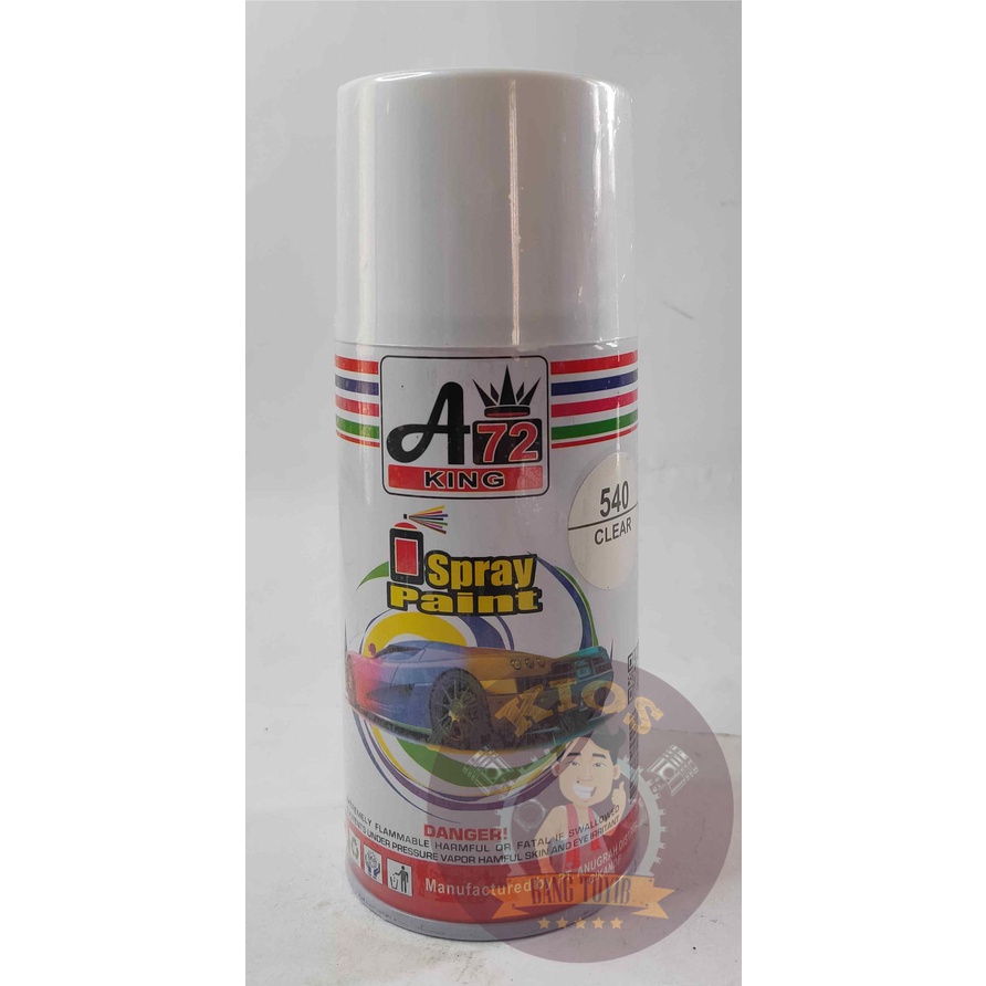 Cat Semprot Pilox Motor Mobil Serbaguna GLOSSY CLEAR  A72 King 300cc