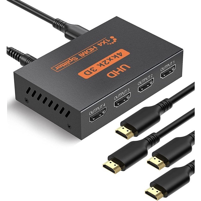 MaxLine Splitter HDMI 1-4 4K UHD + Adaptor