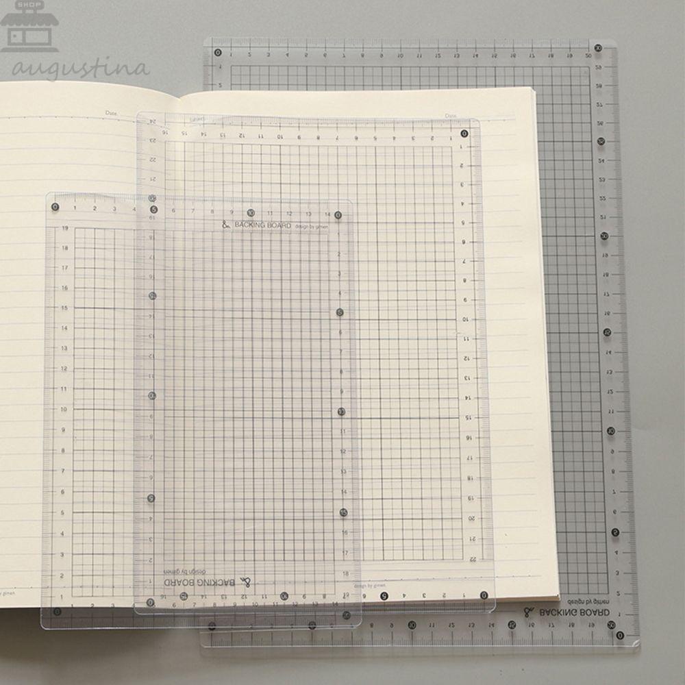 Papan Penggaris Agustina Tahan Air Jahit Tidak Cacat Perlengkapan Ukur Menggambar Siswa Transparan Grid Stationery Tulisan Pad