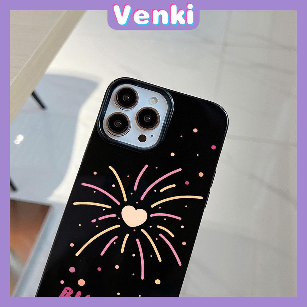 Case for iPhone 11 Soft TPU Glossy Black Candy Case Gorgeous Fireworks Camera Protection Shockproof For iPhone 14 13 12 11 Pro Max 7 8 Plus X XR