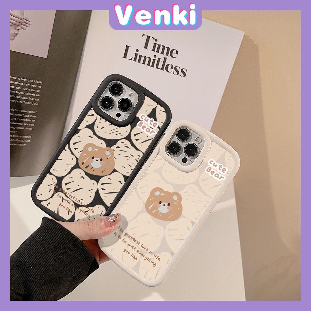 Case fo iPhone 11 Pro Max TPU Soft Case Frosted Bubble Case Black White Cute Cartoon Bears Camera Protection Shockproof For iPhone 14 13 12 11 Plus Pro Max 7 Plus X XR