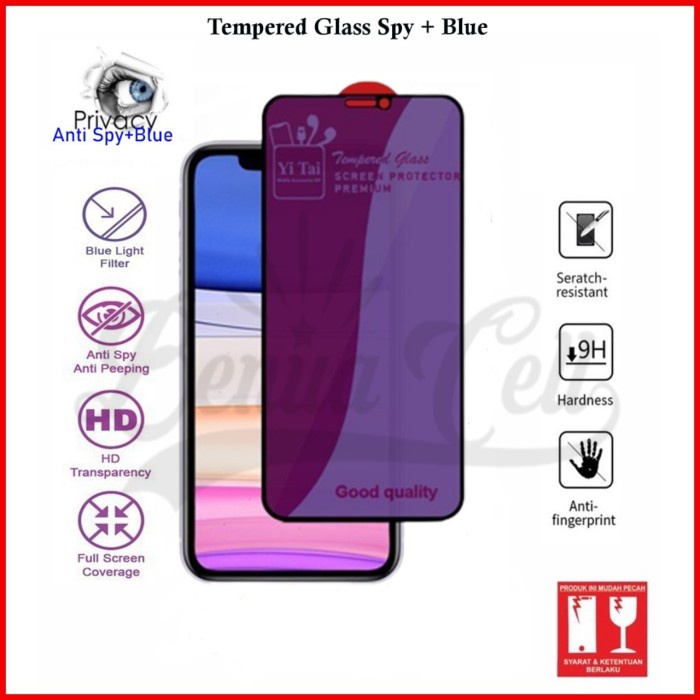 TEMPERED GLASS SPY ANTI BLUE LIGHT XIAOMI POCO C40 POCO F3 F4 F4 GT 5G