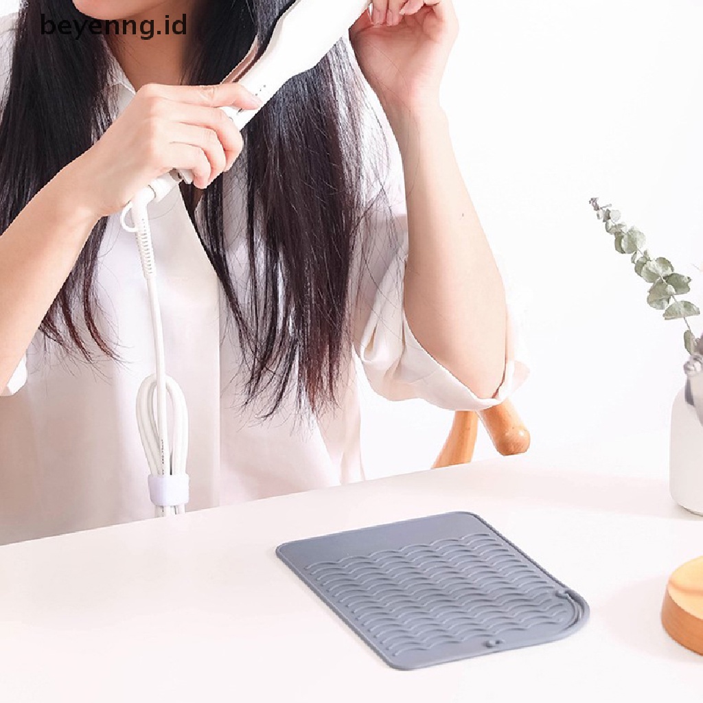 Beyen Mat Silikon Tahan Panas Untuk Pelurus Rambut Flat Iron Curling Iron Tools ID