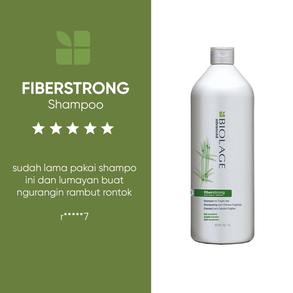 Biolage Indonesia Fiberstrong Shampoo 1000 ml - Shampoo Professional Perawatan Rambut Rusak
