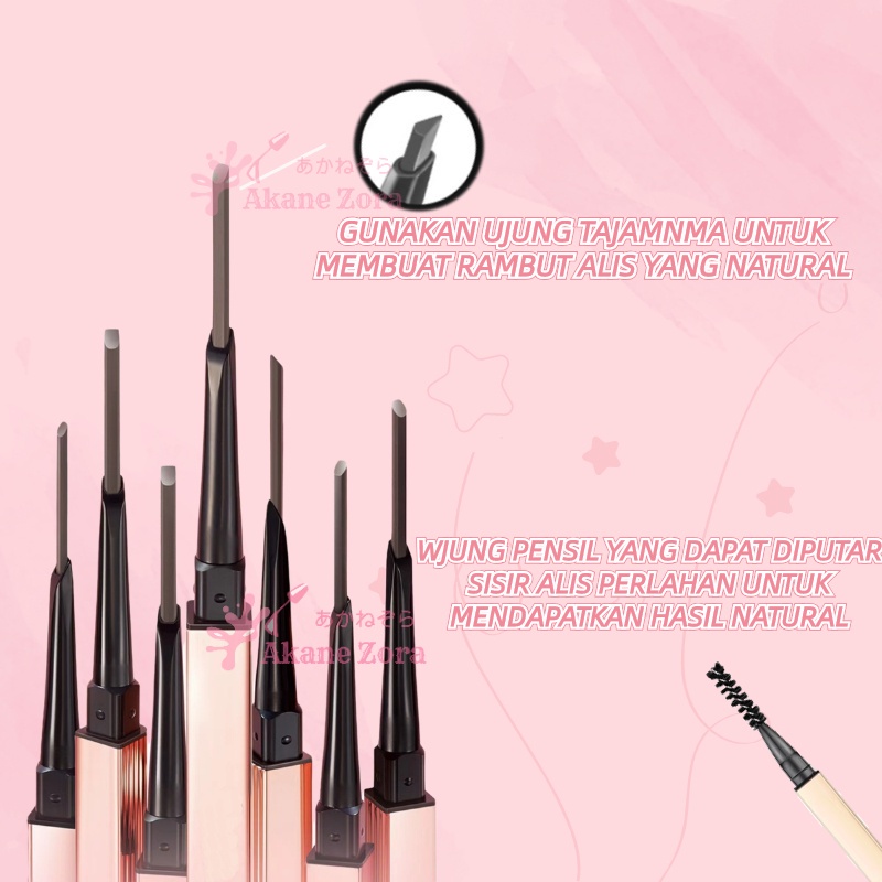 Golden Pensil Alis Anti Air Tarik Benang Eyebrow Waterproof Long Lasting Eyebrow Pencil use with Bulu Mata Palsu dan Mascara