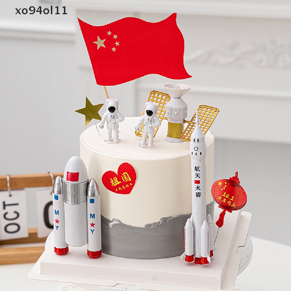 Xo 1Set Mainan Roket Seri Luar Angkasa Rocket Plane Model Astronot Satelit Mainan OL