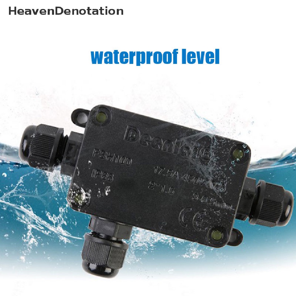 [HeavenDenotation] Outdoor Junction Box Waterproof IP66 Casing Konektor Kabel Listrik 2arah HDV