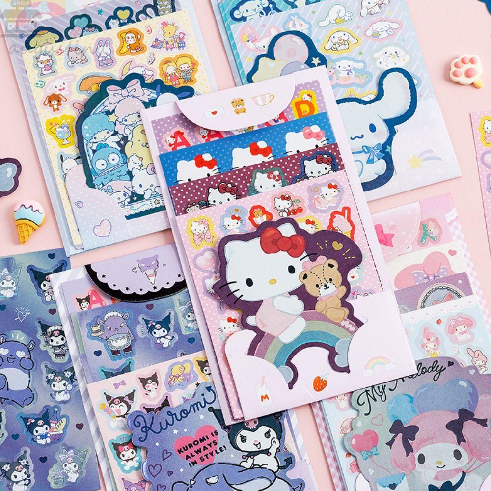 Agustina Stiker Hias Set Kuromi Lucu Scrapbooking Siswa Mainan Anak Alat Tulis DIY Jurnal Decals