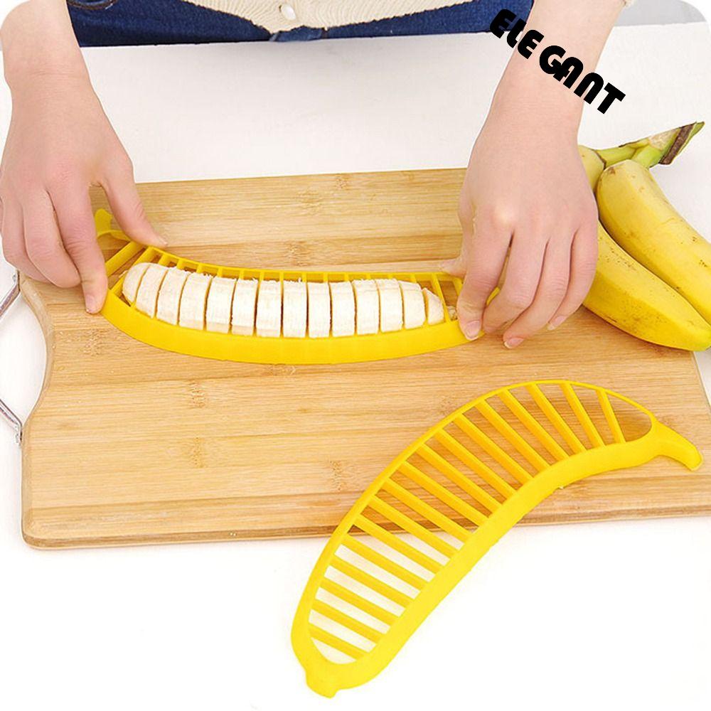 【 ELEGANT 】 Banana Slicer Cereal Fruit Plastic Practical Cutter