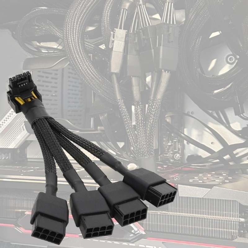 Cre12+4pin 12VHPWR Ke 4pcs PCi-E GPU 8Pin Graphics Video Card 4x8pin PCIE 5.0 Kabel RTX4090 Power Supply Extension Cabl