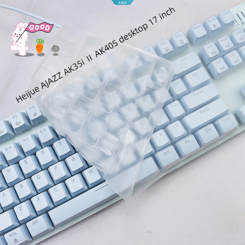 Cover Keyboard Komputer Untuk Heijue AJAZZ AK35i Ii AK40S Desktop 17inch Keyboard Silikon Pelindung Kulit Film Tahan Debu [ZK]