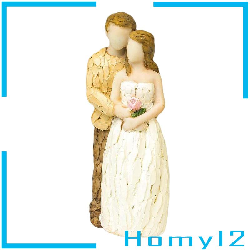 [HOMYL2] Patung Pasangan Pernikahan Dekorasi Craft Centerpiece Hand Painted Romantic