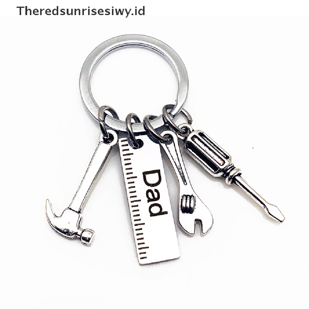 # Kado Mom &amp; PAPA DIY # Huruf Ayah Gantungan Kunci Kreatif Keyring Handbag Decor Liontin Hadiah Hari Ayah~