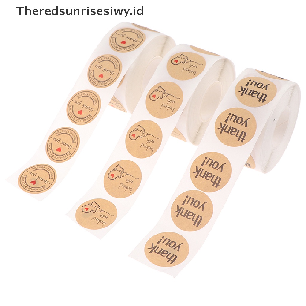 # Kado Mom &amp; PAPA DIY # 500pcs/roll Stiker Thank You Untuk seal label scrapbooking e Dekorasi X~