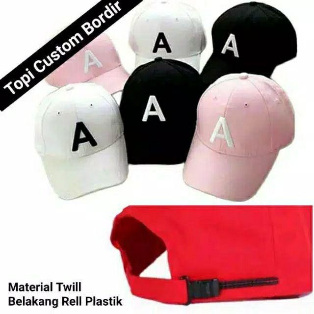 Topi anak free bordir nama logo emoji baseball 1 HARI JADI