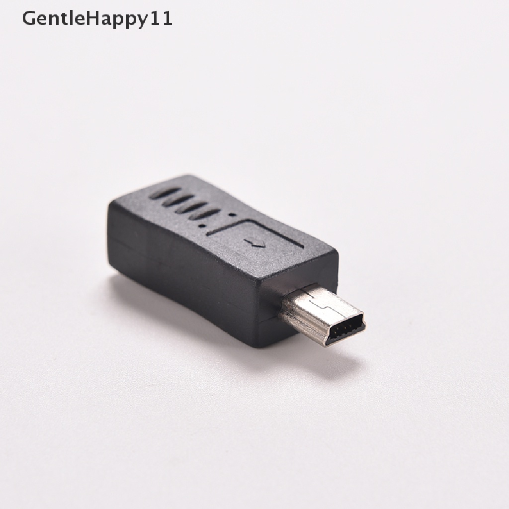 Gentlehappy New Micro USB Female to Mini USB Male Adapter Charger Converter Adaptor id