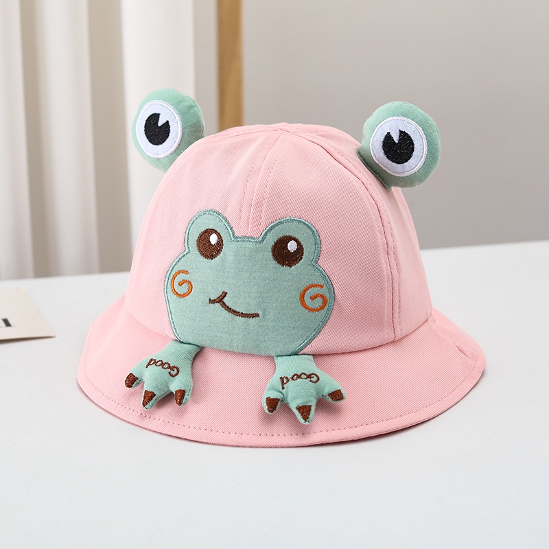 Topi Baskom Anak Kartun Kodok, Topi Nelayan, Topi Musim Panas