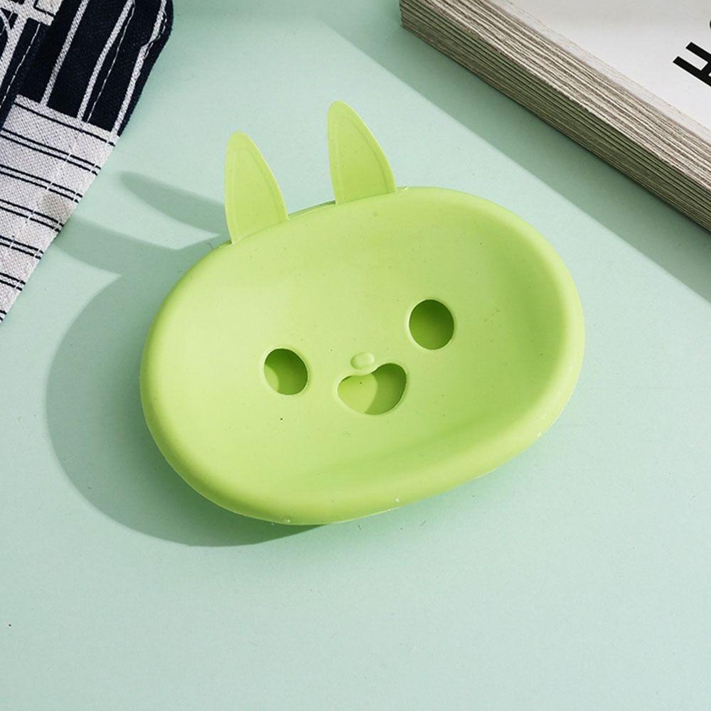 [Elegan] Kotak Sabun 1Pcs Bentuk Kelinci Indah Double Layer Kartun Smiley Bunny Soap Dish